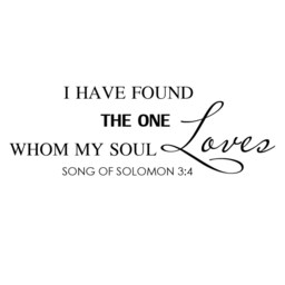 The One My Soul Loves - Romantic Vinyl Wall Quotes Bedroom Decal Headboard Decor 002 - thumbnail 3