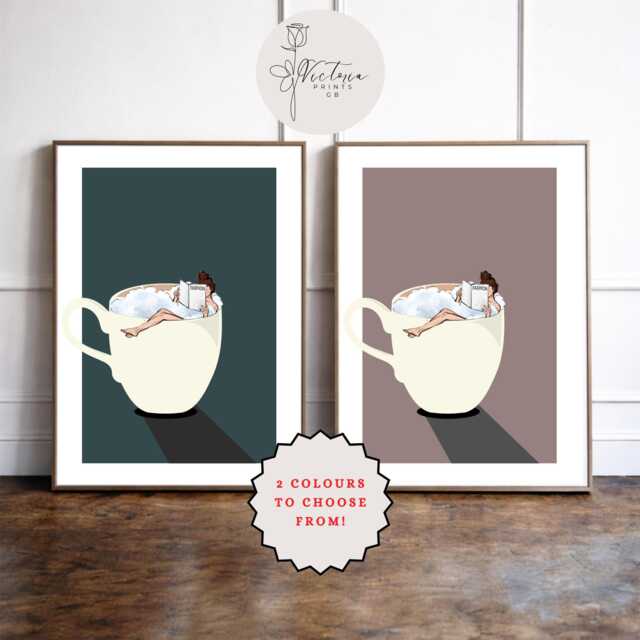 Coffee Lover Wall Art Print, Modern Kitchen Decor, Home Office Art, Minimalist Print - 2 Colour Options - image 1