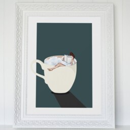 Coffee Lover Wall Art Print, Modern Kitchen Decor, Home Office Art, Minimalist Print - 2 Colour Options - thumbnail 2