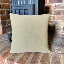815. Handmade Mustard With Green Tint Colour Cushion Cover. Various Sizes - thumbnail 1