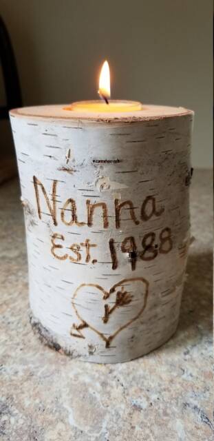 Birch Candlestick Customized