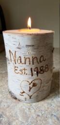Birch Candlestick Customized