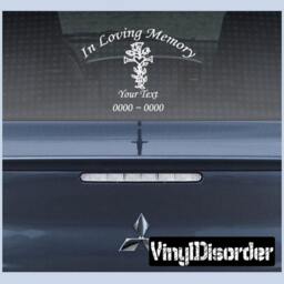 Heart 3 in Loving Memory Custom Car Or Wall Vinyl Decal Stickers - Ilmheart3Et - thumbnail 1