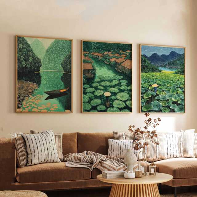 Set Of 3 Vietnam Posters, Travel Prints, Wall Art Set, Landscape Photography - image 1