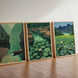 Set Of 3 Vietnam Posters, Travel Prints, Wall Art Set, Landscape Photography - thumbnail 2