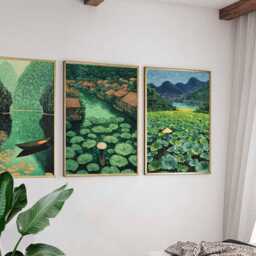 Set Of 3 Vietnam Posters, Travel Prints, Wall Art Set, Landscape Photography - thumbnail 3