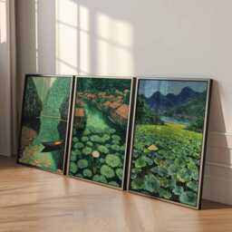 Set Of 3 Vietnam Posters, Travel Prints, Wall Art Set, Landscape Photography - thumbnail 4