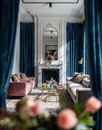 Luxury Velvet Curtain Panels - Teal Blue Window Drapes, Custom Length Available - thumbnail 1