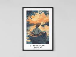 The Adventures Of Tom Sawyer Vintage Style Travel Poster - Wall Art Print Mark Twain Classic Fiction Home Decor Book - thumbnail 1