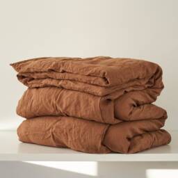 Tobacco Linen Duvet Cover European Bedding, King/Queen Sizes - thumbnail 2