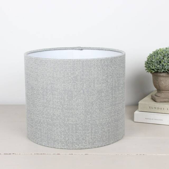 Glimmer Dove Grey & Silver Sparkly Lampshade