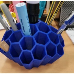 Honeycomb Desk Organizer 3D Printed Pen & Pencil Holder - thumbnail 3