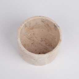 Handmade Beige Travertine Mini Planter Home Decor - 3.9 - thumbnail 4