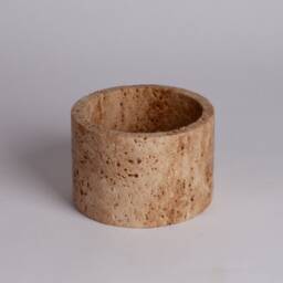 Handmade Beige Travertine Mini Planter Home Decor - 3.9 - thumbnail 2