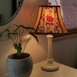 Rectangle Bell Floral Lampshade, Vintage Fabric Lamp Shade - thumbnail 2