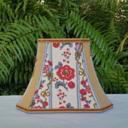 Rectangle Bell Floral Lampshade, Vintage Fabric Lamp Shade - thumbnail 3