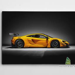 Yellow Mclaren Canvas Art Print Picture Racing Super Sports Cars Framed Wall Decor -E362 - thumbnail 2