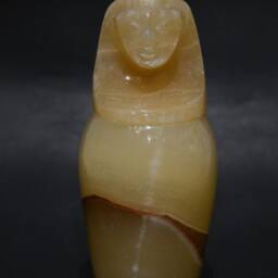 Unique Egyptian Art Canopic Jars Alabaster Carved Sculpture Stone Heavy Made in Egypt - thumbnail 4