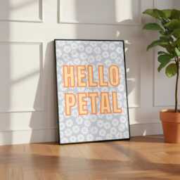 Hello Petal Daisy Art Print. Colourful Gallery Wall Decor. Cute Daisy Print. Glossy - thumbnail 3