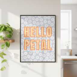 Hello Petal Daisy Art Print. Colourful Gallery Wall Decor. Cute Daisy Print. Glossy - thumbnail 2