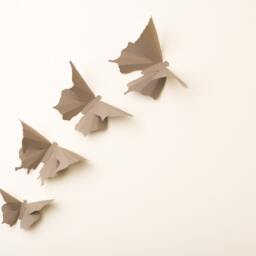 3D Wall Butterflies Chamoisee Tan Butterfly Silhouettes For Girls Room, Nursery, & Home Art Decor - thumbnail 2