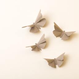 3D Wall Butterflies Chamoisee Tan Butterfly Silhouettes For Girls Room, Nursery, & Home Art Decor - thumbnail 3