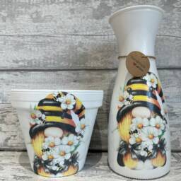 Gonk Vase - Decouoaged, Gifts, Plant Pots - thumbnail 2