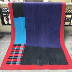 Handmade Vintage Cotton Kantha Quilt Bohemian Patchwork Sari Throw - thumbnail 3