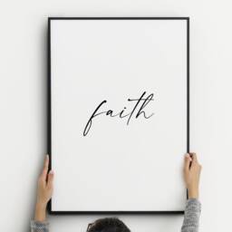 Faith Hope Love Prints - Set Of 3 - Elegant Home Wall Art Unframed - thumbnail 2