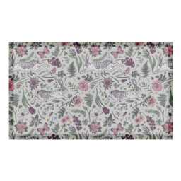 Hare Wildflowers Doormat Recycled PVC, Anti-Slip Indoor Outdoor Mat - 70x40cm - thumbnail 2