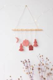 Ceramic Wall Hanging, Wall Art, Handmade Ceramics, Decor, Nursery Clay Ornaments, Housewarming New Home Sister Gift - thumbnail 1