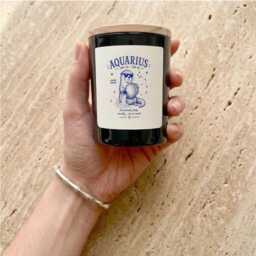 Aquarius Candle, Birthday Gift For Her, Funny Zodiac January February Gift, Astrology Star Sign Candle - thumbnail 3