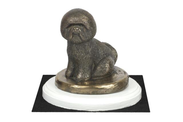 Bichon Frise, Dog On White Wooden Base Statue, Limited Edition, Artdog - image 1