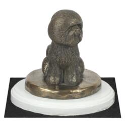 Bichon Frise, Dog On White Wooden Base Statue, Limited Edition, Artdog - thumbnail 2