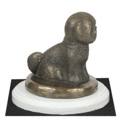 Bichon Frise, Dog On White Wooden Base Statue, Limited Edition, Artdog - thumbnail 3