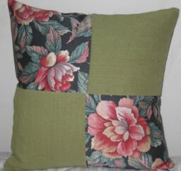 Big Beautiful Floral Print Decorative & Chartreuse Pillow Cover - 18 - thumbnail 1