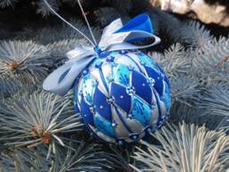 Christmas Present Fit-Tree Decorations Patchwork Ball Ornaments Toys Home Decor Merry New Year Gift Quilted
