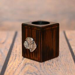 Boxer - Wooden Candlestick With Dog, Souvenir, Decoration, Limited Edition, Collection - thumbnail 2