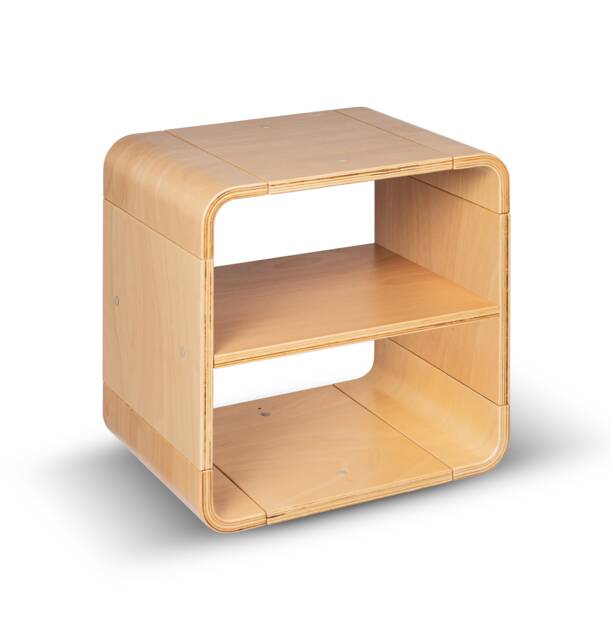 Wooden Bedside Table Nightstand Cabinet Shelf Bookshelf Sideboard 40x40x30 cm Scleica Modular System Japandi Mid Century Free Shipping - image 1