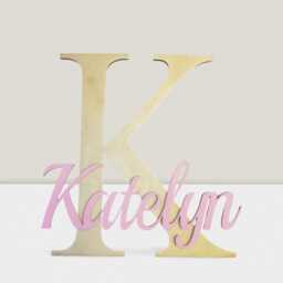 Personalized Wooden Name Sign, Nursery Wall Decor - thumbnail 1