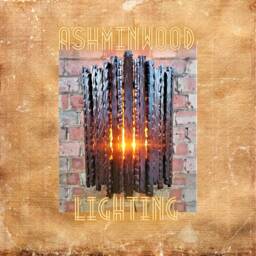 Wall Light/Wood Sconce/Wall Lamp/Wooden Decoration/Interior Lighting/Handmade Lamp/Led Flame Effect Light/Bonfire - thumbnail 1