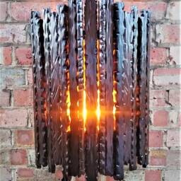 Wall Light/Wood Sconce/Wall Lamp/Wooden Decoration/Interior Lighting/Handmade Lamp/Led Flame Effect Light/Bonfire - thumbnail 2