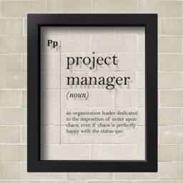 Transparent Project Manager Definition Print Gift For Coworker Boss Funny Poster Office Decor New Job Dictionary Art Minimalist Wall - thumbnail 2