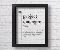 Transparent Project Manager Definition Print Gift For Coworker Boss Funny Poster Office Decor New Job Dictionary Art Minimalist Wall - thumbnail 1