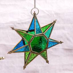 "Glass Star Candle Holder 20cm " - thumbnail 3