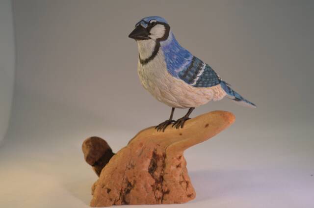 Livanbirds, Blue Jay, Carved Birds, Home Decor, Livanbirds, Realistic Birds, Hand Carved Sculptures - image 1
