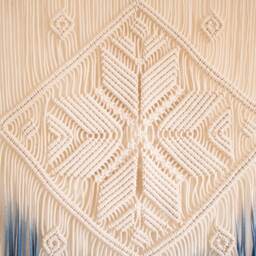Macrame Wall Hanging, Blue Ombre Tapestry, Boho Art - thumbnail 2