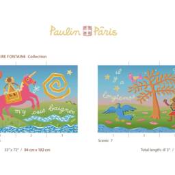 Claire Fontaine Collection Scenic 7. Delightful French Nursery Tale Wall Art, Bright Dreamy Magical Kids Mural, Inspiring Vivid Imagination - thumbnail 2