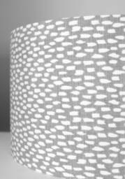 Grey & White Dash Pattern Lampshade With Gold Silver Or Lining, Ceiling Lamp Base, 20cm To 50cm ??, Handmade By Vivid Shades - thumbnail 1