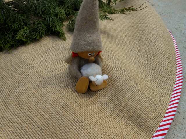 Rustic Christmas Tree Skirt Burlap Decor Decoration Farmhouse Style - image 1